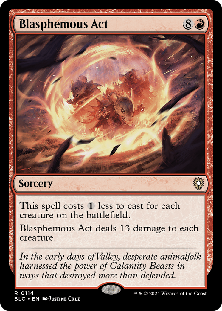 Blasphemous Act [Bloomburrow Commander]-1