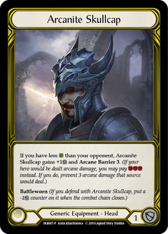 Arcanite Skullcap [FAB007-P] (Promo)  1st Edition Cold Foil - Golden-1
