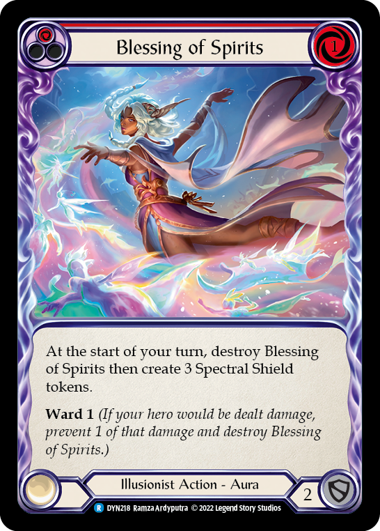 Blessing of Spirits (Red) [DYN218] (Dynasty)  Rainbow Foil