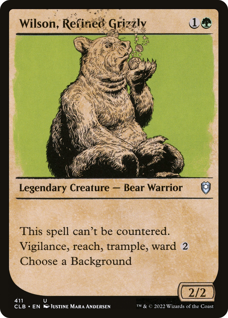 Wilson, Refined Grizzly (Showcase) (CLB-411) - Commander Legends: Battle for Baldur's Gate: (Showcase) Foil-1