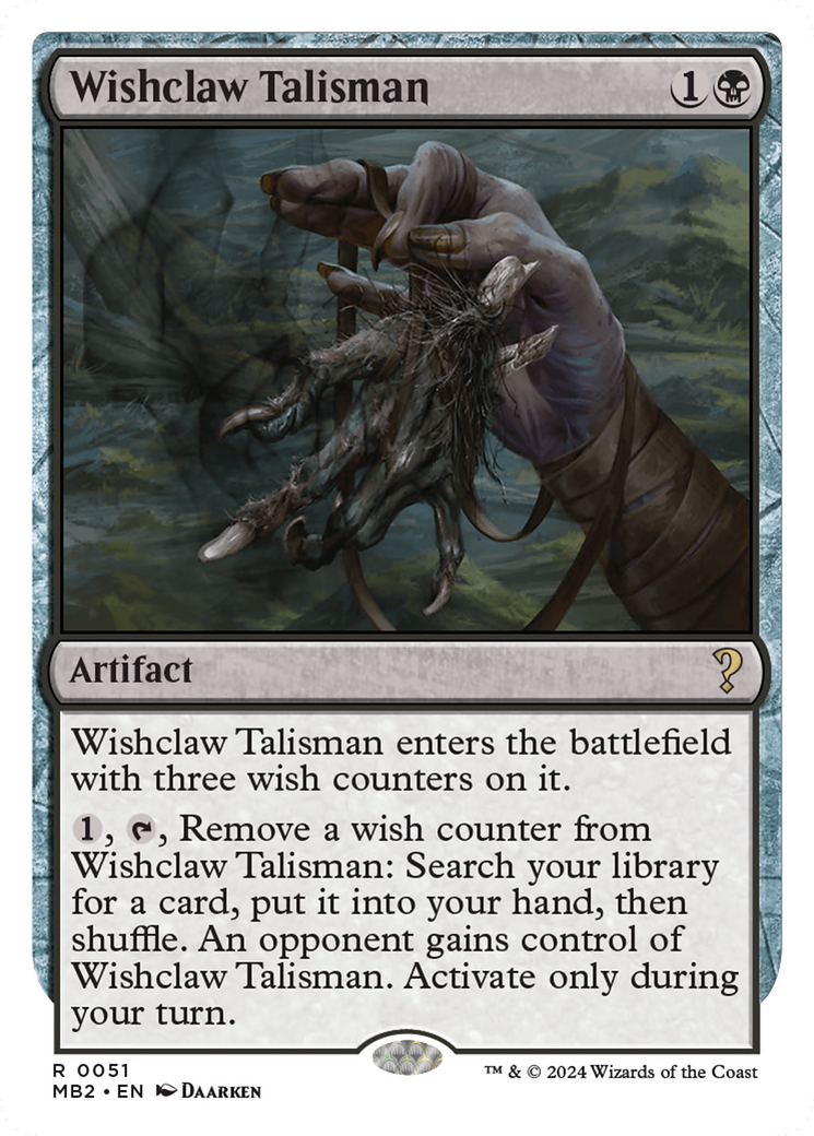 Wishclaw Talisman (White Border) [Mystery Booster 2]-1