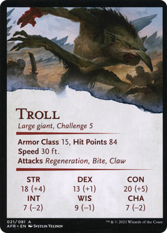 Loathsome Troll // Troll (AAFR-021) - Adventures in the Forgotten Realms Art Series (Borderless) Foil-2