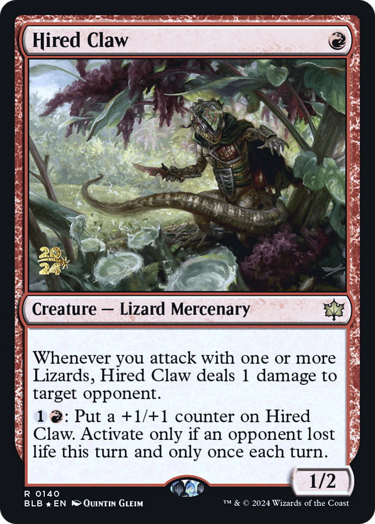 Hired Claw [Bloomburrow Prerelease Promos]-1