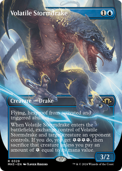 Volatile Stormdrake (Borderless) (MH3-329) - Modern Horizons 3 (Borderless)-1