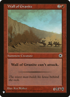 Wall of Granite (LIST-POR-155) - The List-1