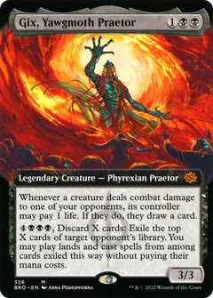 Gix, Yawgmoth Praetor (Extended Art) [The Brothers' War]-1