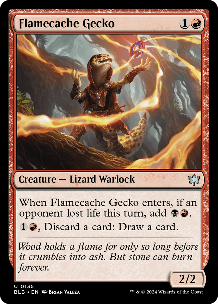 Flamecache Gecko [Bloomburrow]-1