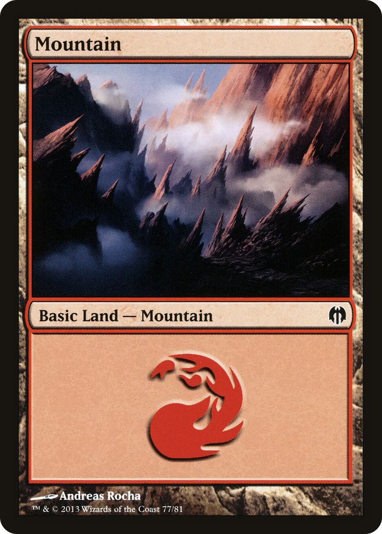 Mountain (77) [Duel Decks: Heroes vs. Monsters]-1