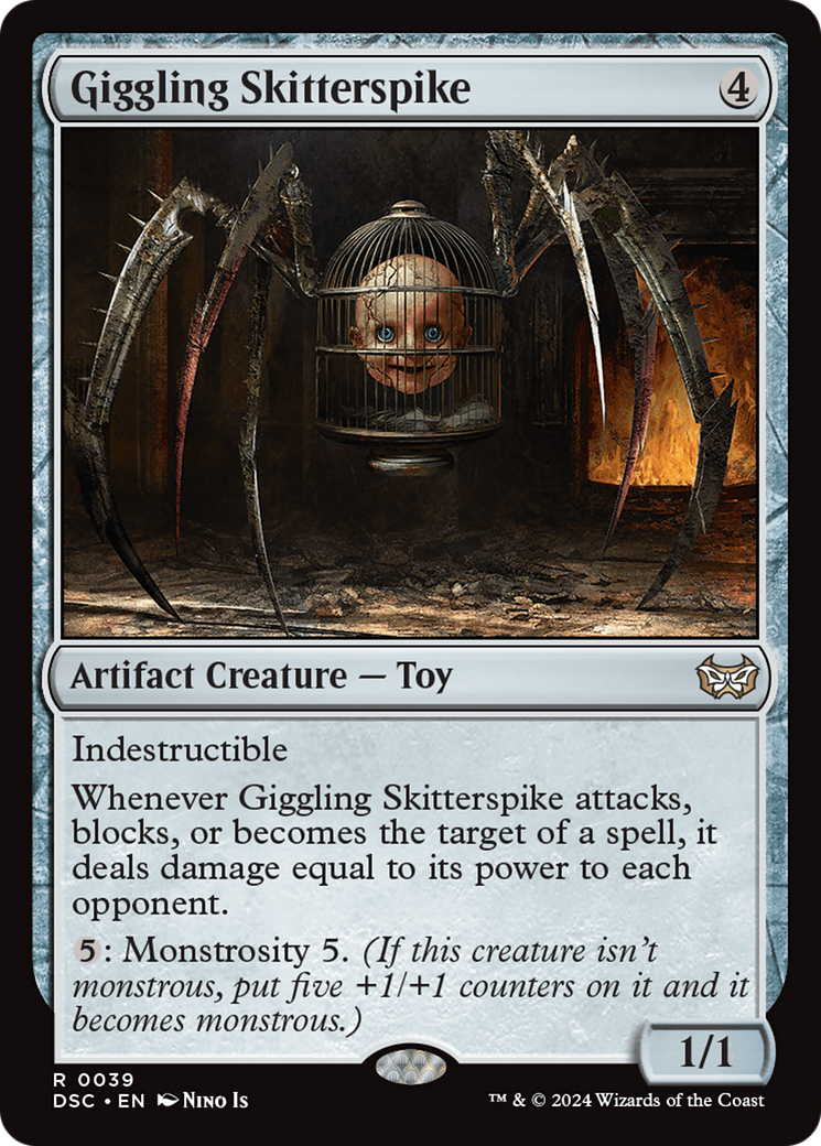 Giggling Skitterspike [Duskmourn: House of Horror Commander]-1