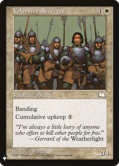Volunteer Reserves (LIST-WTH-29) - The List-1