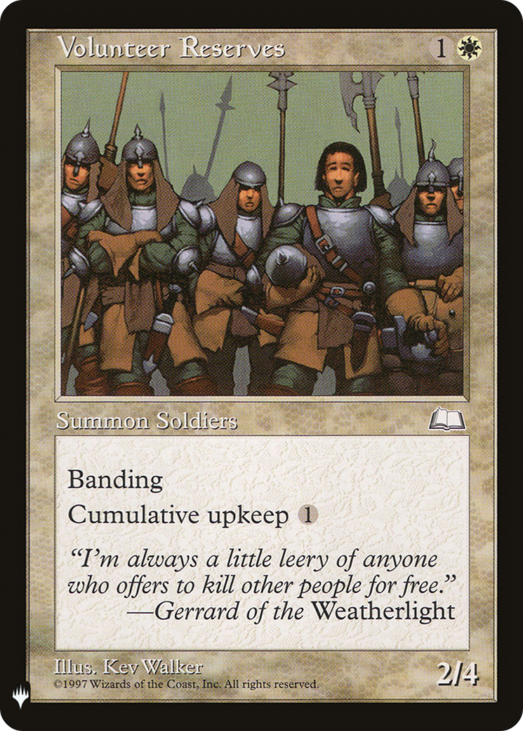 Volunteer Reserves (LIST-WTH-29) - The List-1