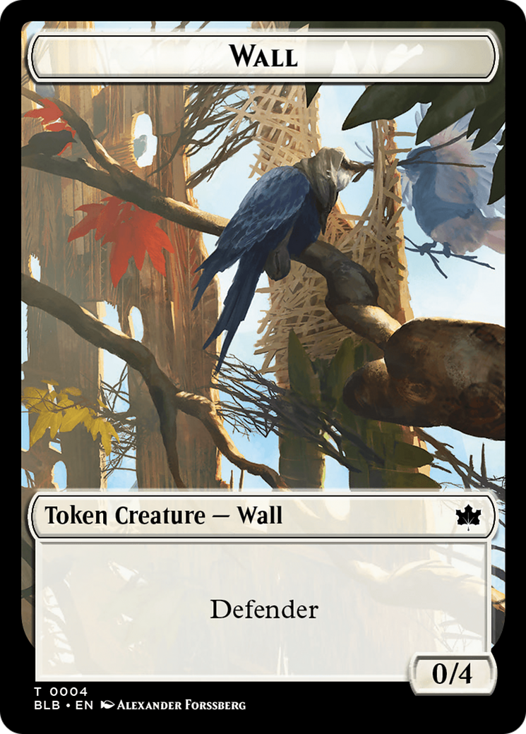 Wall // Intrepid Rabbit Double-Sided Token [Bloomburrow Tokens]-1