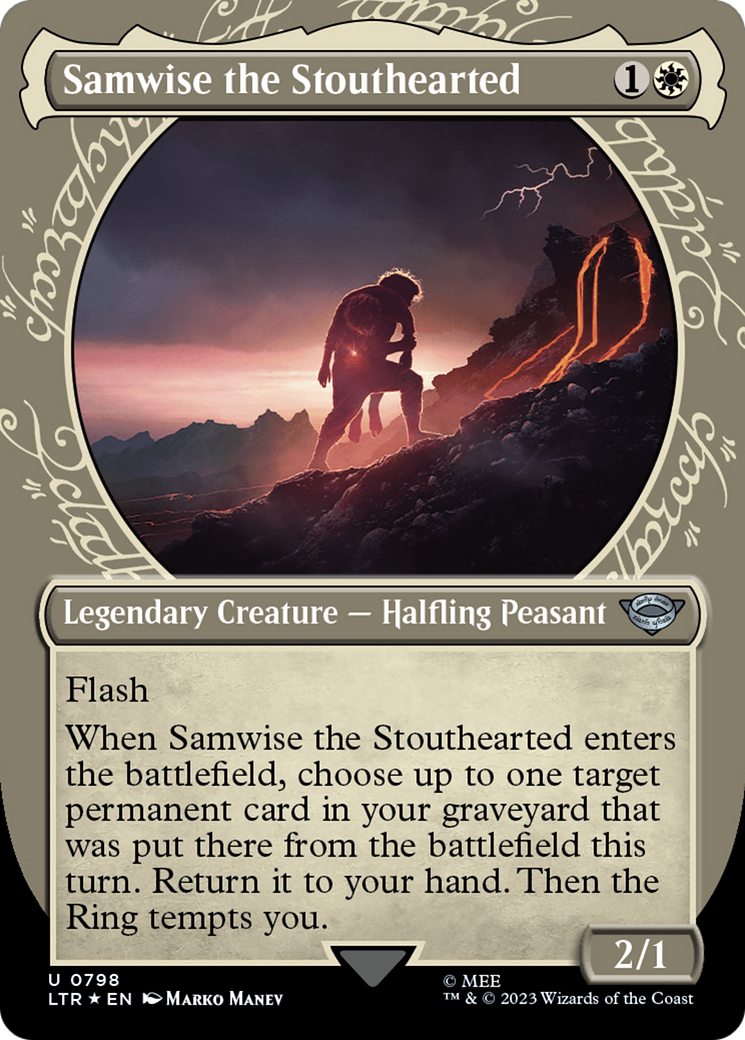 Samwise the Stouthearted (Showcase) (Surge Foil) [The Lord of the Rings: Tales of Middle-Earth]-1