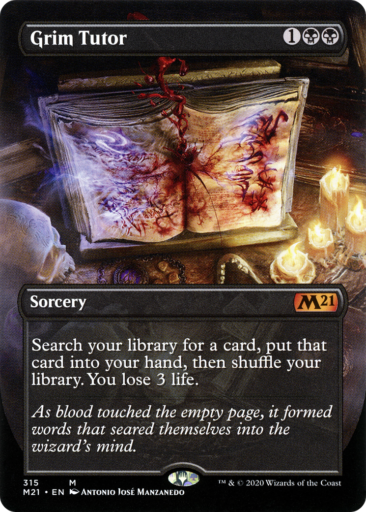 Grim Tutor (Borderless Alternate Art) [Core Set 2021]-1