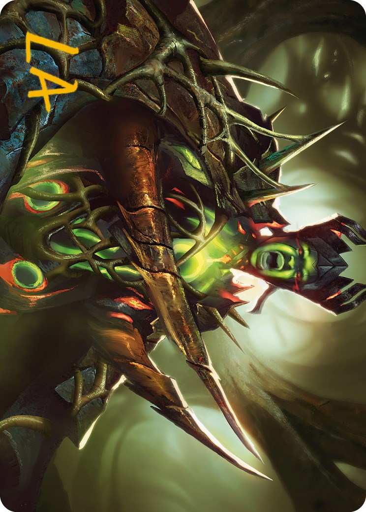 Maze's Mantle Art Card (Gold-Stamped Signature) [Phyrexia: All Will Be One Art Series]-1
