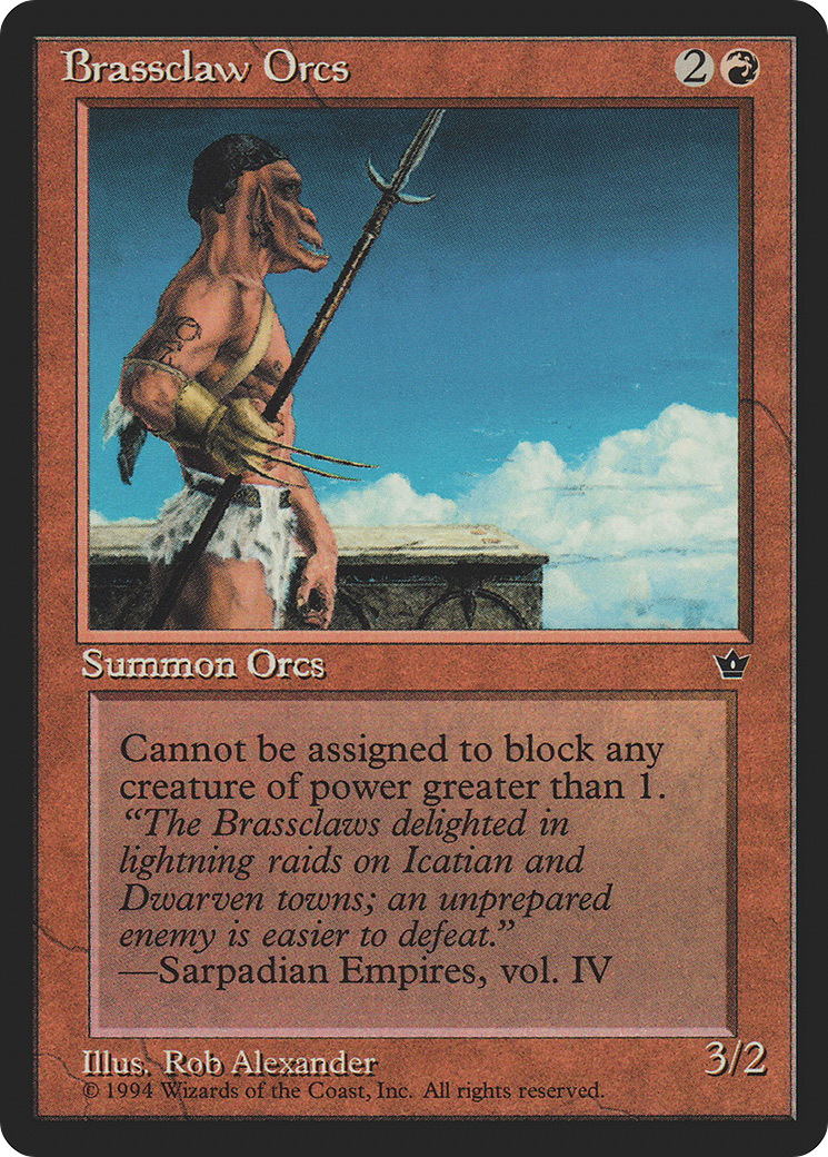 Brassclaw Orcs (Rob Alexander - Sarpadian Empires Flavor Text) [Fallen Empires]-1