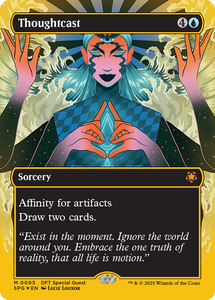 Thoughtcast (Borderless) (First-Place Foil) [Aetherdrift Special Guests]-1