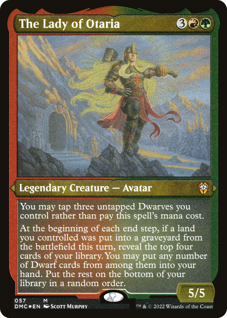 The Lady of Otaria (DMC-057) - Dominaria United Commander Etched Foil-1