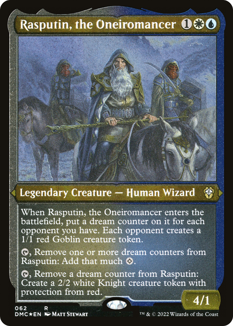 Rasputin, the Oneiromancer (DMC-062) - Dominaria United Commander Etched Foil-1