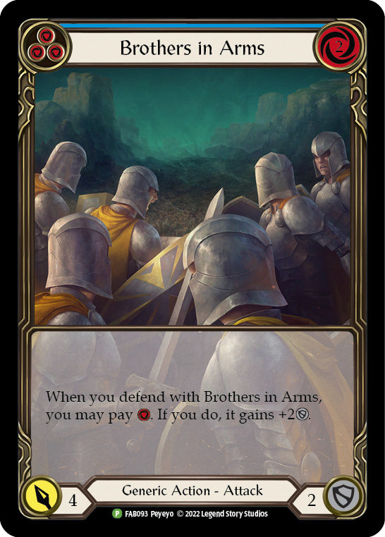 Brothers in Arms (Blue) [FAB093] (Promo)  Rainbow Foil-1