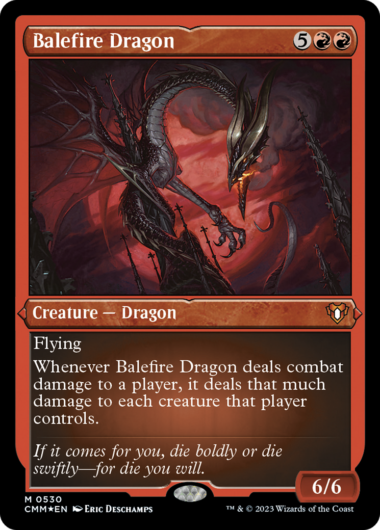 Balefire Dragon (CMM-530) - Commander Masters Etched Foil-1