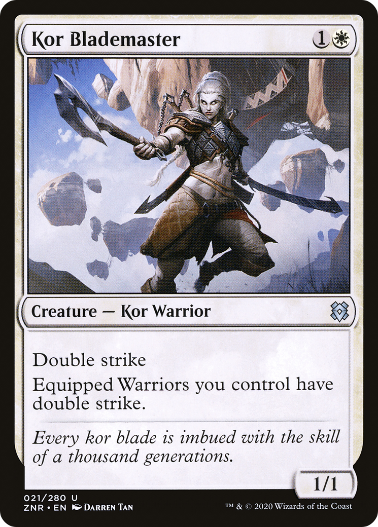 Kor Blademaster [Zendikar Rising]-1