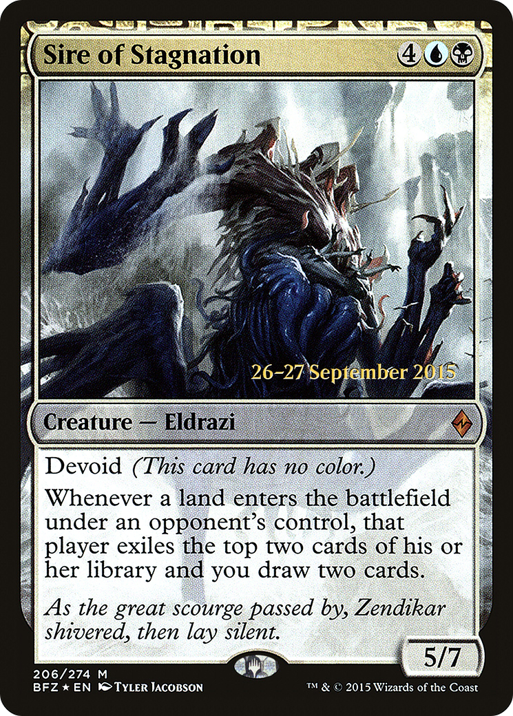 Sire of Stagnation [Battle for Zendikar Prerelease Promos]-1