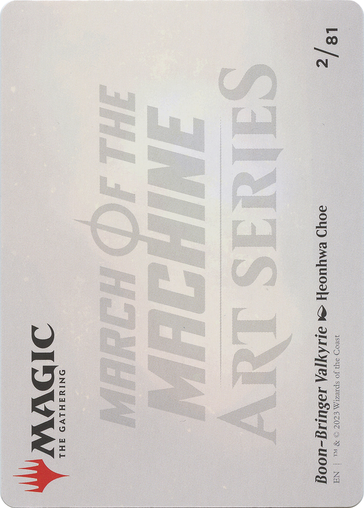 Boon-Bringer Valkyrie // Boon-Bringer Valkyrie (AMOM-002) - March of the Machine Art Series (Borderless) Foil-2