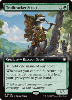 Trailtracker Scout (Extended Art) (BLC-068) - Bloomburrow Commander: (Extended Art)-1