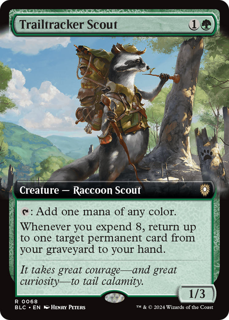 Trailtracker Scout (Extended Art) (BLC-068) - Bloomburrow Commander: (Extended Art)-1