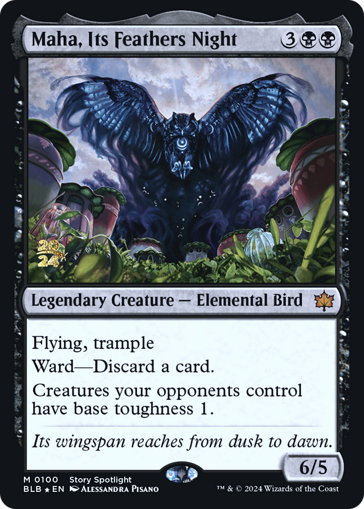 Maha, Its Feathers Night [Bloomburrow Prerelease Promos]-1