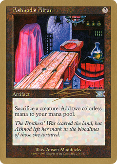 Ashnod's Altar - 2000 Nicolas Labarre (6ED) (WCD-) - World Championship Decks 2000-1