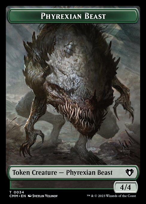 Eldrazi Scion // Phyrexian Beast Double-Sided Token [Commander Masters Tokens]-2