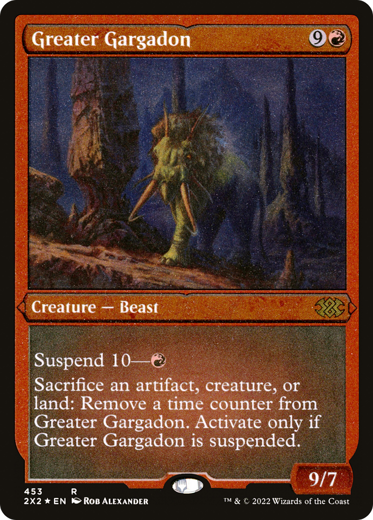 Greater Gargadon (Foil Etched) [Double Masters 2022]-1