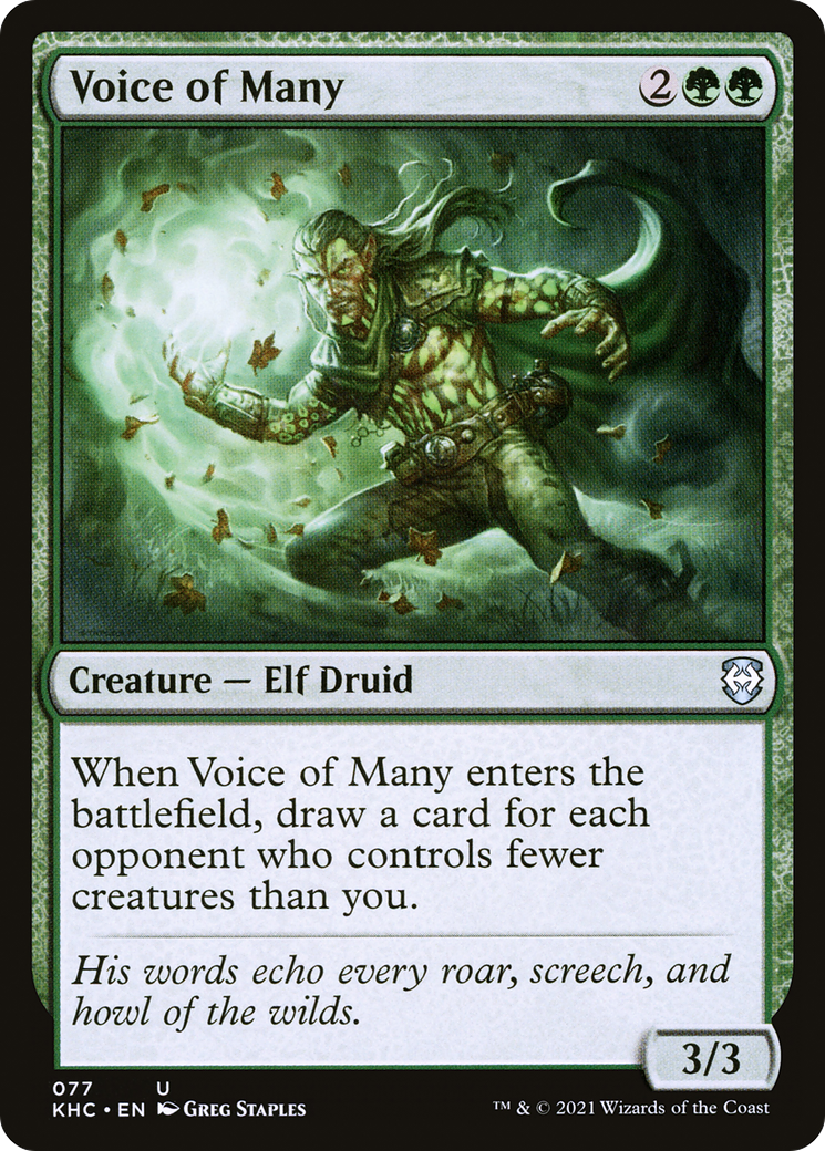 Voice of Many (KHC-077) - Kaldheim Commander-1