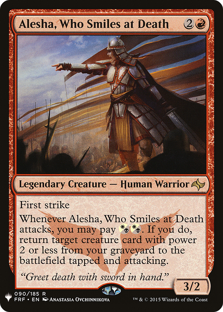 Alesha, Who Smiles at Death [The List]