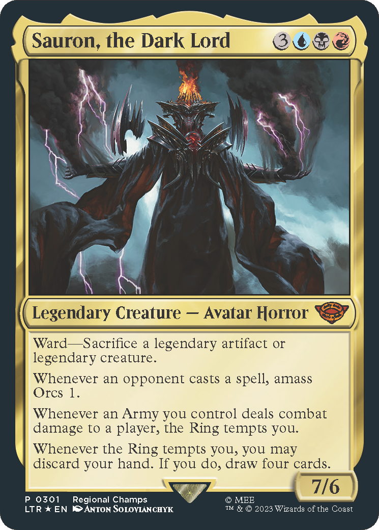 Sauron, the Dark Lord (Regional Champs) [Pro Tour Promos]-1
