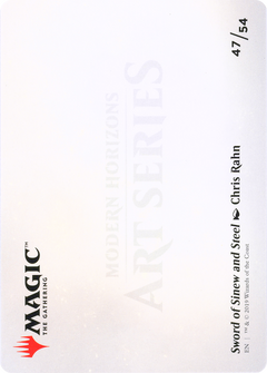 Sword of Sinew and Steel // Sword of Sinew and Steel (AMH1-047) - Modern Horizons Art Series (Borderless)-2