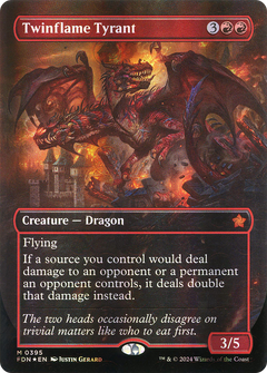 Twinflame Tyrant (Borderless) (Mana Foil) (FDN-395) - Foundations (Borderless) Foil-1