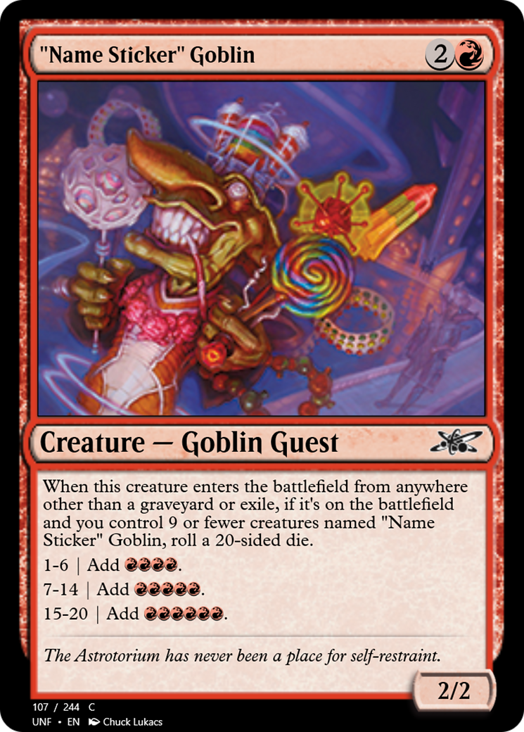 "Name Sticker" Goblin (UNF-107M) - Unfinity-1