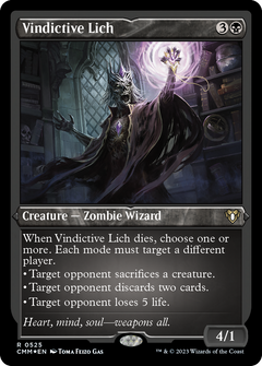 Vindictive Lich (CMM-525) - Commander Masters Etched Foil-1