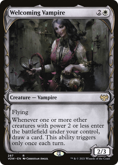 Welcoming Vampire (Showcase) (VOW-287) - Innistrad: Crimson Vow: (Showcase) Foil-1