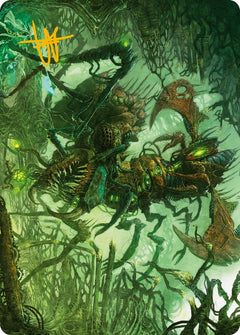 Skyscythe Engulfer Art Card (Gold-Stamped Signature) [Phyrexia: All Will Be One Art Series]-1