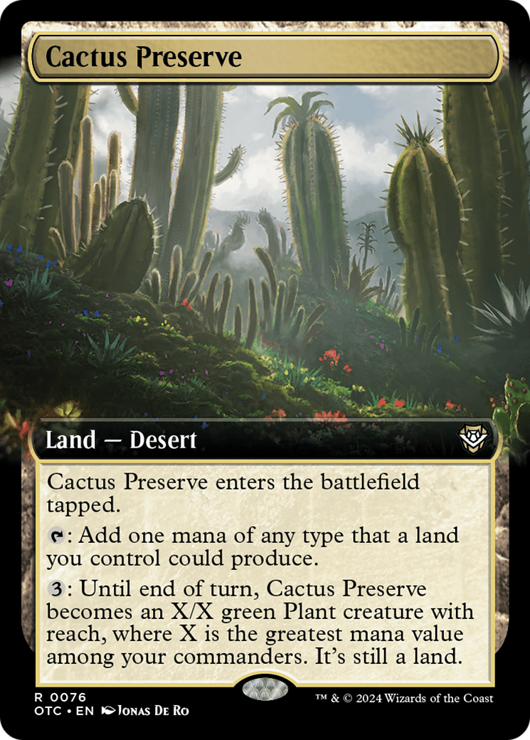 Cactus Preserve (Extended Art) [Outlaws of Thunder Junction Commander]-1