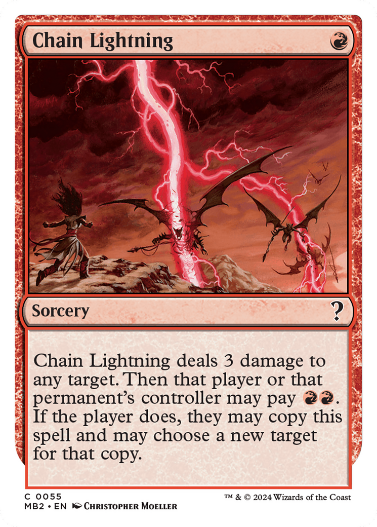 Chain Lightning (White Border) [Mystery Booster 2]-1