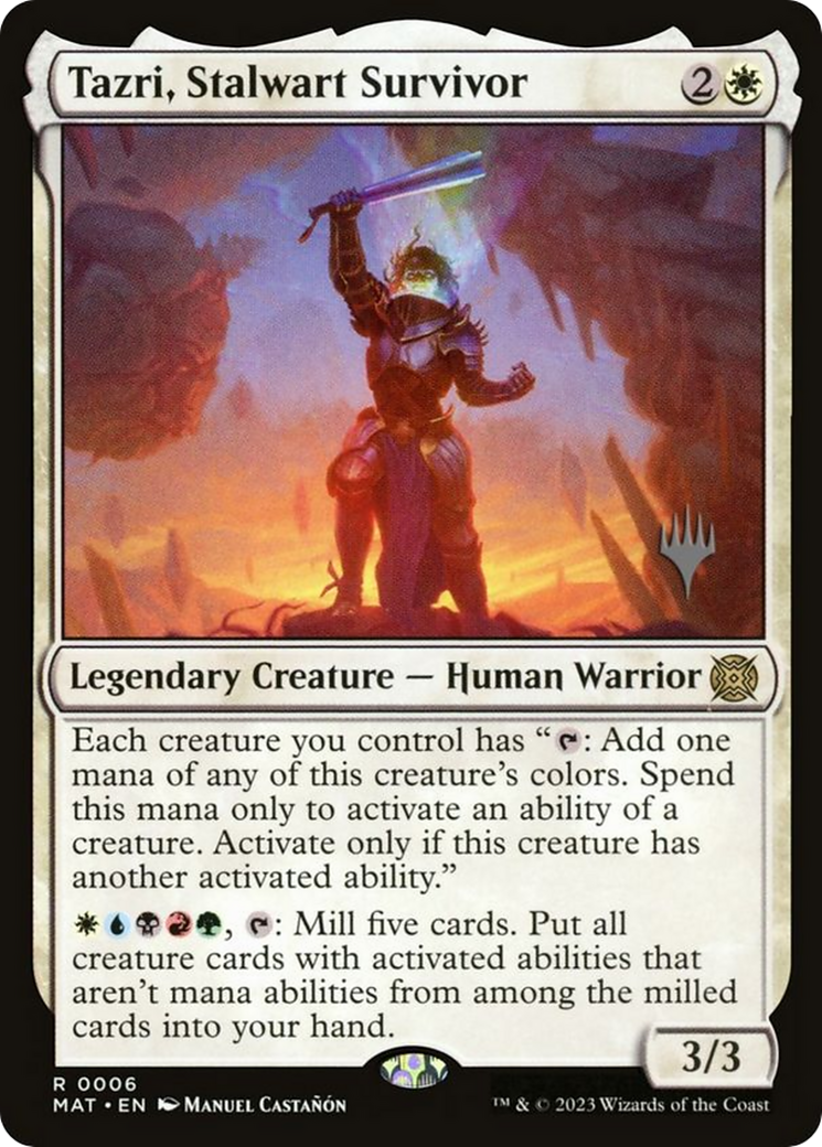 Tazri, Stalwart Survivor (Promo Pack) [The Lost Caverns of Ixalan Promos]-1