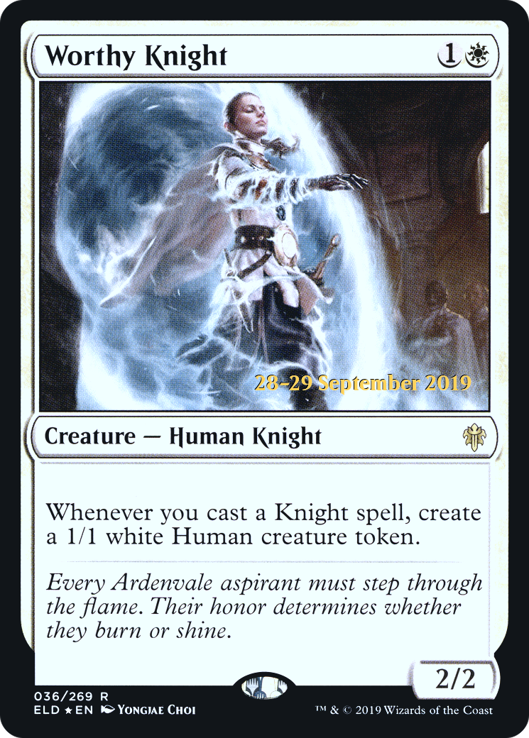 Worthy Knight (PRE-036) - Throne of Eldraine Promos Foil-1