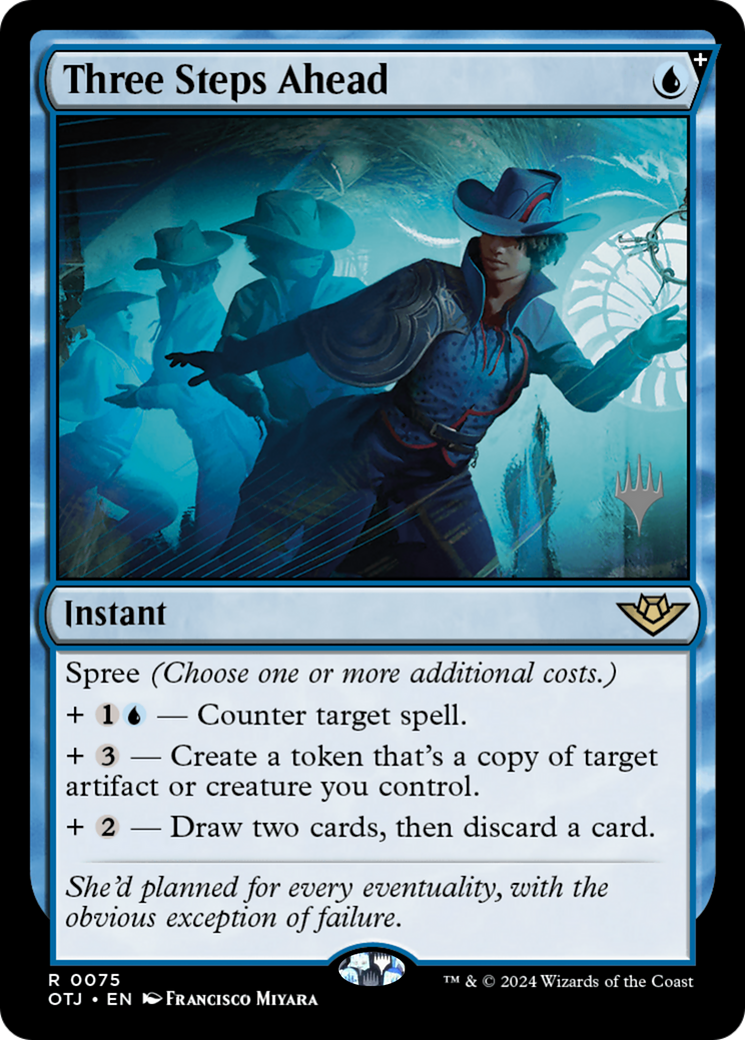Three Steps Ahead (Promo Pack) [Outlaws of Thunder Junction Promos]-1