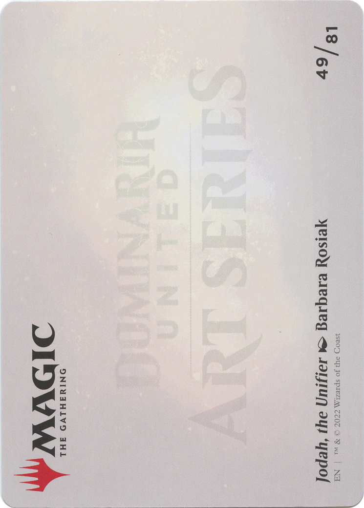 Jodah, the Unifier // Jodah, the Unifier (ADMU-049) - Dominaria United Art Series (Borderless) Foil-2