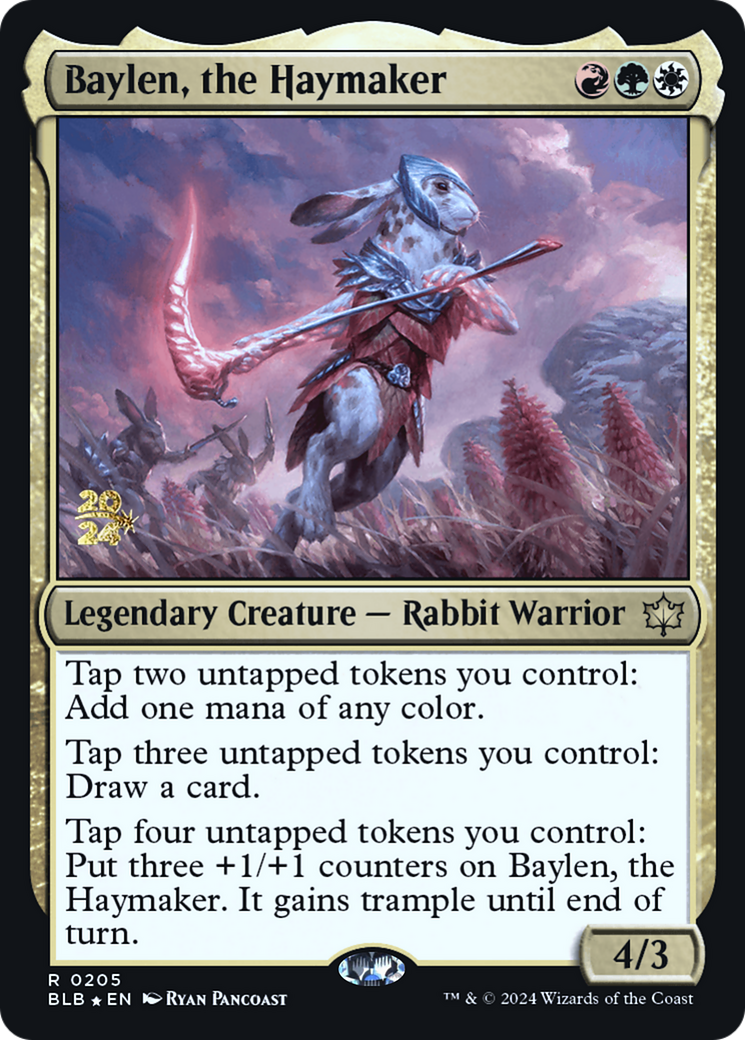 Baylen, the Haymaker [Bloomburrow Prerelease Promos]-1